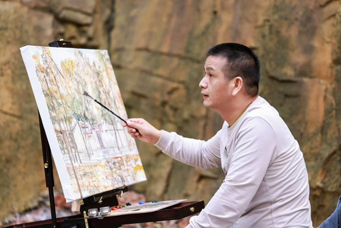 秋日庐山 色彩缤纷：35位油画名家情绘九江“山江湖城”