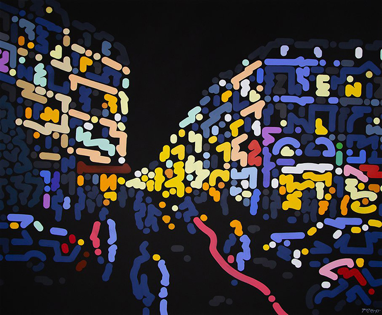 《看他的画得戴副眼镜（二）》：色彩律动的都市诗人