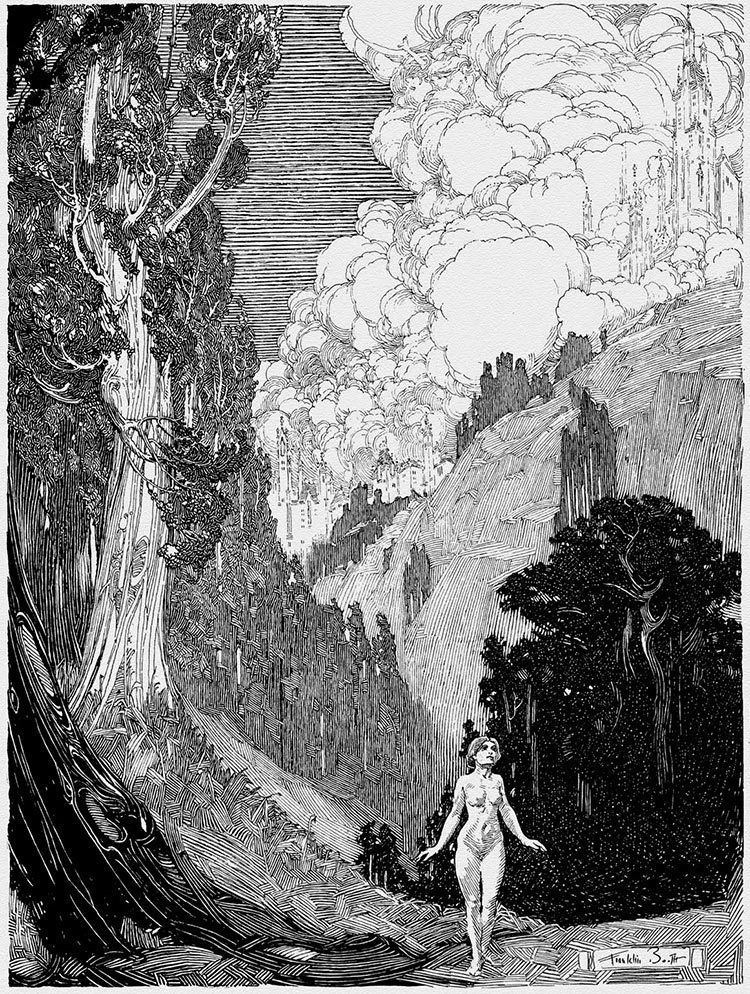 用钢笔画版画的人