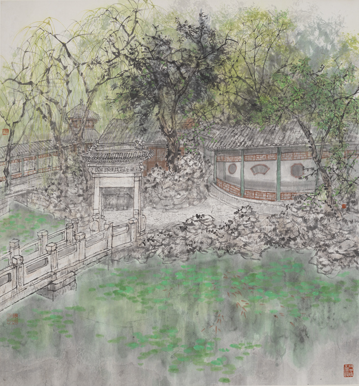 王明明百件园林题材作品亮相国家大剧院 温润笔墨构建东方美学至境