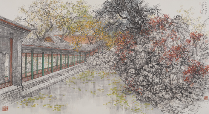 王明明百件园林题材作品亮相国家大剧院 温润笔墨构建东方美学至境