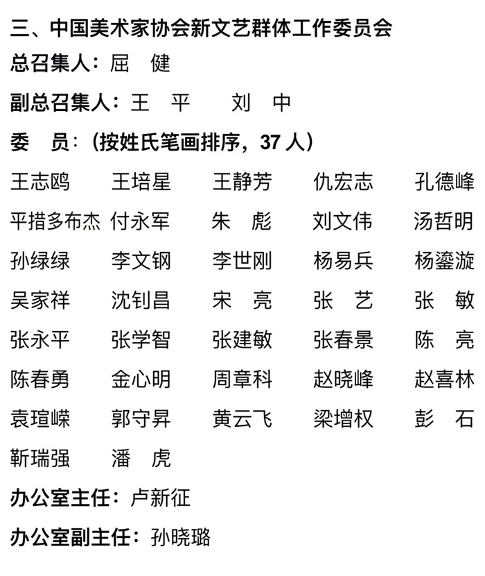 中国美协工作委员会在京成立