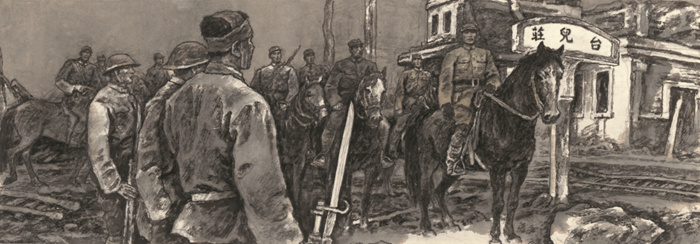 “烽火史诗——赵奇抗战题材绘画展”在合肥亚明艺术馆开幕