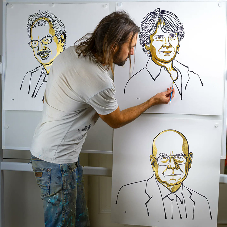 诺贝尔奖的肖像谁画的？